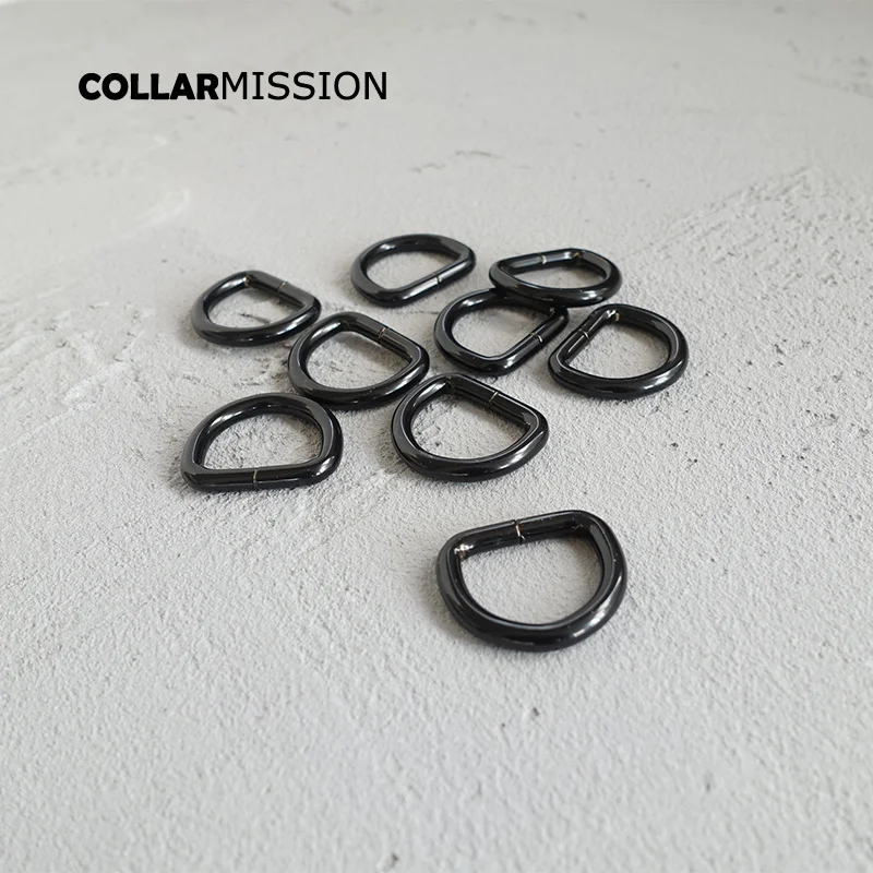 10pcs/lot wholesale D ring semicircle button 20mm black diy dog collar accessories durable plated metal buckle DK20HX | Дом и сад