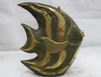 

12" Chinese Classic Copper Feng Shui sea torrid zone Fish
