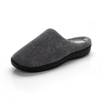 

Mens Womens Classic Memory Foam Plush House Slippers Two-Tone Slip-On Clog Scuff House Shoes Indoor Outdoor Autumn Slipper Shoes