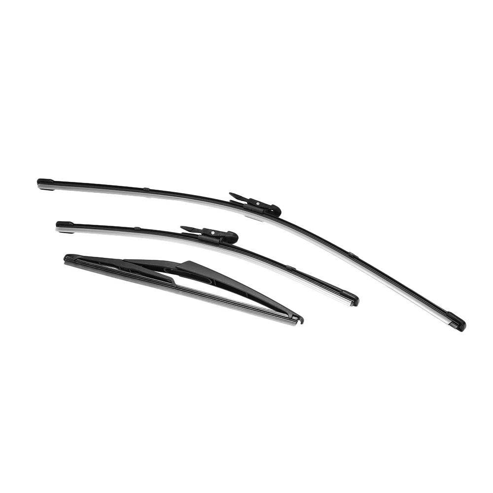 

3pcs Universal U-type Soft Frameless Front Wiper Rear Windshield Windscreen Wiper Blade Set for Qashqai J10 2007-2013