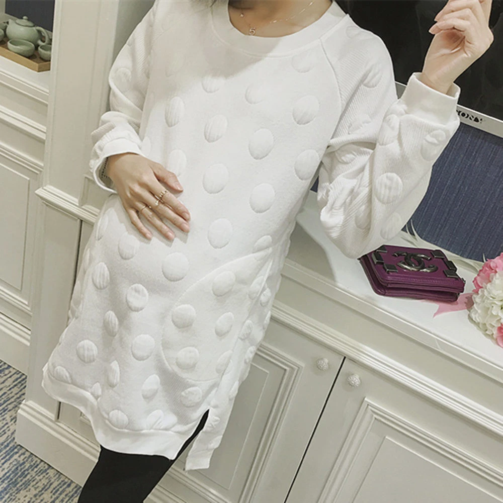 winter white maternity dress