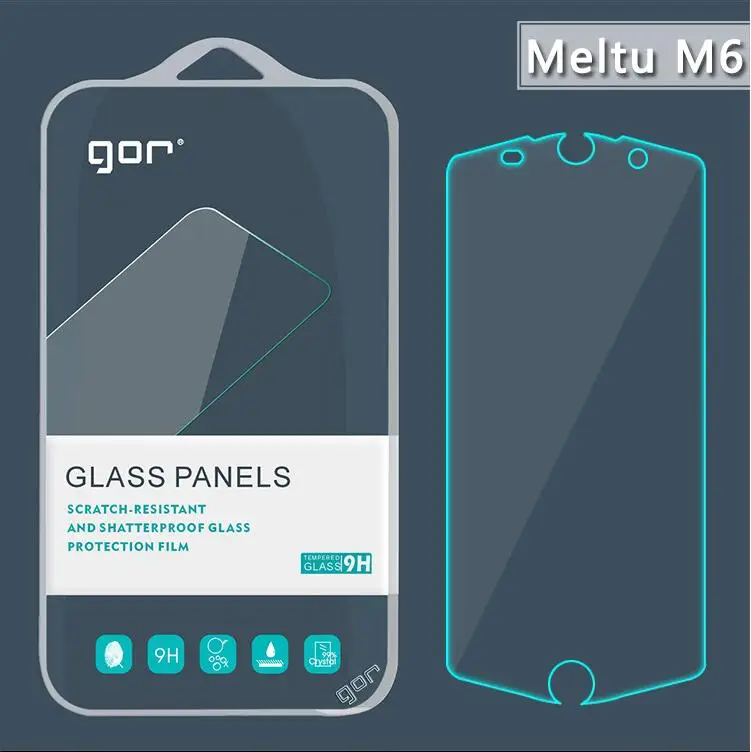Free shipping 1 box Gor 0.2mm tempered glas screen membrane 2.5D arc edge phone glass For meitu M6s/MP1512/M6 | Мобильные телефоны