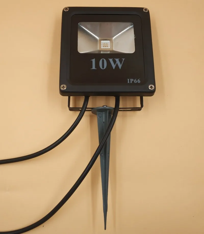 

10pack 10W high power led WS2811 controlled addressable RGB flood light IP66 with Spike and ray wu/paul zhang/xconnect connector