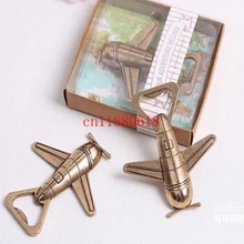 100 шт./партия,, античный Воздушный самолет, подставка для очков, винное пиво, Металлическая открывашка для бутылок, открывалка для свадебной вечеринки, подарок, сувениры