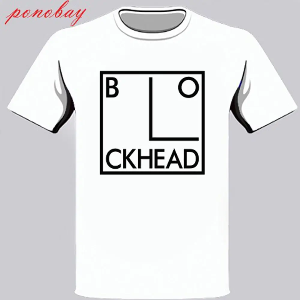 BLOCKHEADS New Wave Punk Retro Music Men's White T-Shirt Size S-3XL2019 hot tees Top Summer 'S fashion T Shirt cheap wholesale |