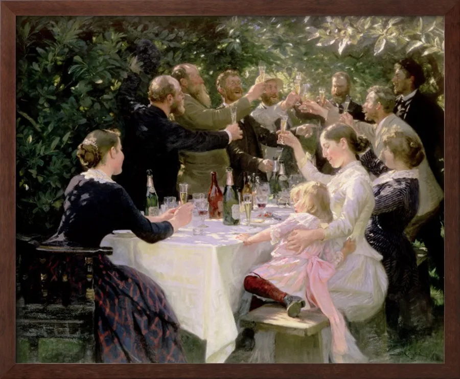 

High quality Hip Hip Hurrah Artists Party at Skagen by Peter Severin Kroyer oil painting on canvas Portrait Art Hand painted