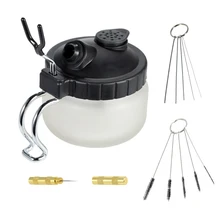 Аэрограф чистящий набор кастрюль Аэрограф Стеклянная Чистящая бутылка банка чистые иглы Кисть для макияжа татуировки Sparayer Чистящие Инструменты Набор