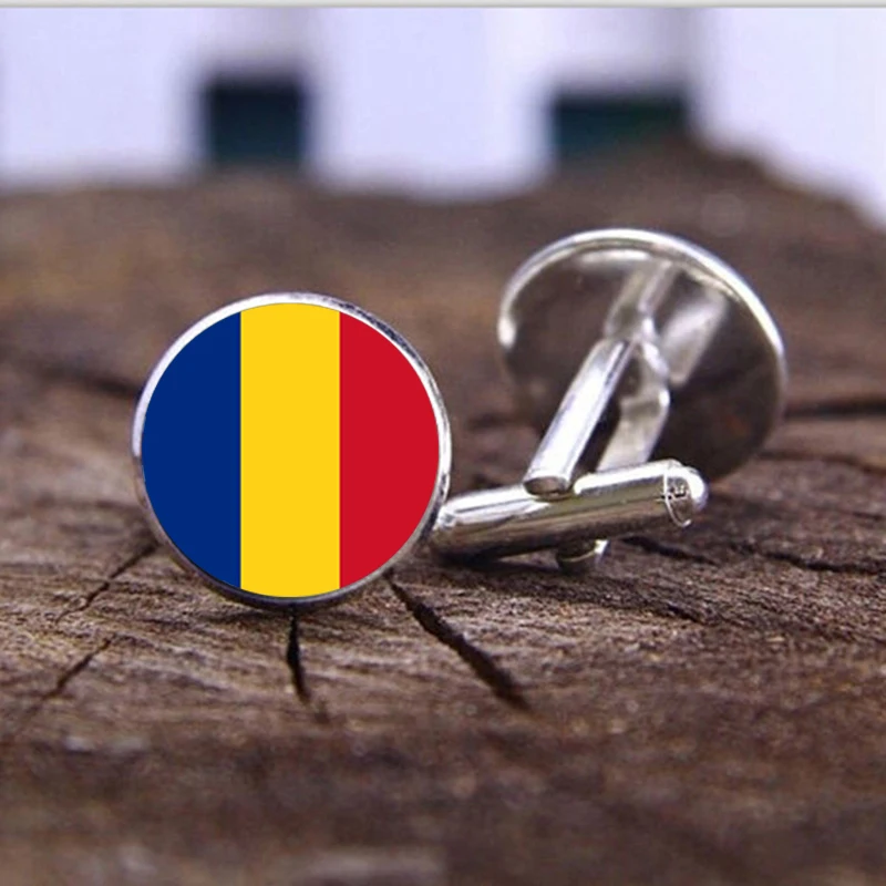

Free Shipping Men Cufflinks High Quality World national flag cufflinks Romanian national flag Cuff Link Ladies Silver Cufflinks