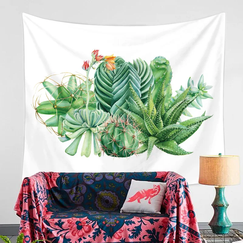 

Forest Plant Dog Tapestry Bedspread Yoga Mat Blanket Bed Table Cloth Indian Mandala Tapestry Bohemian Macrame Wall Hanging