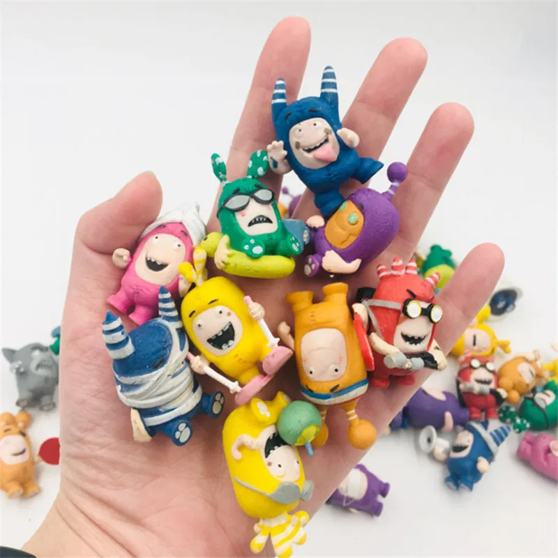 

5pcs-26pcs Random Oddbodss Toys Figures Fuse Bubbles cartoon character toy smooth anime statue series doll children toy