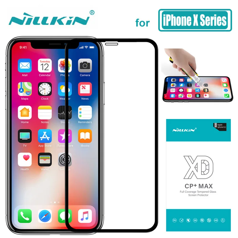 Стекло Nillkin XD CP + Max для iPhone Xs с полным покрытием 3D протектор экрана из закаленного