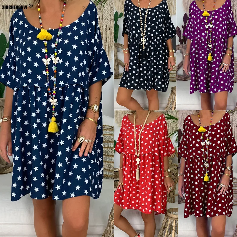 pink and white sundress