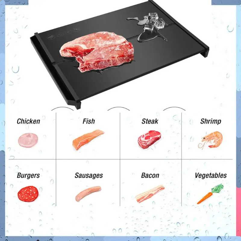 

1 Pc Defrost Tray Thaw Board Plate Faster Defrosting for Meat and Frozen Foods No Electricity Required No Microwave