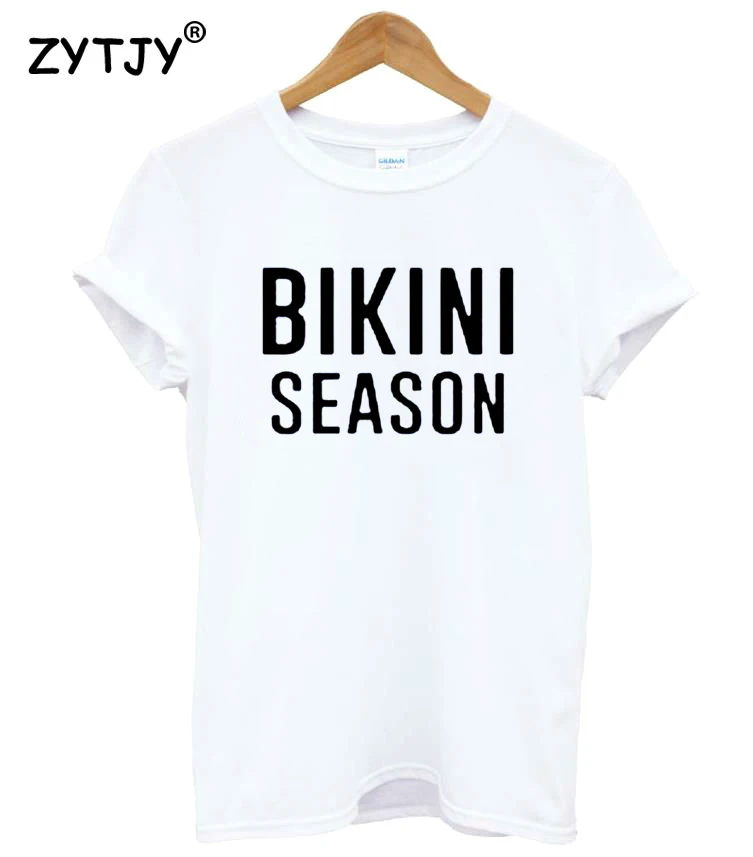 bikini season Letters Print Women Tshirt Cotton Funny t Shirt For Lady