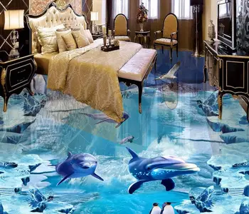 custom wall paper rolls 3d floor Snow and ice underwater world vinyl bathroom wallpaper 3d floor wallpaper 3d for children room 3d effect hexagon honeycomb vinyl wallpaper