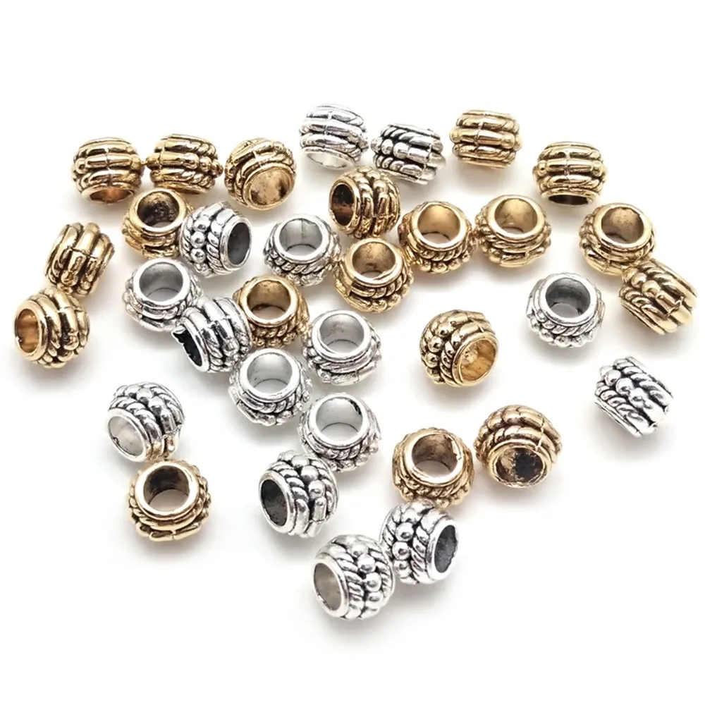 Perles Métalliques à Trois Couches en Alliage de Zinc, Accessoires d'Espacement pour Collier, Bracelet, Bijoux de Bricolage