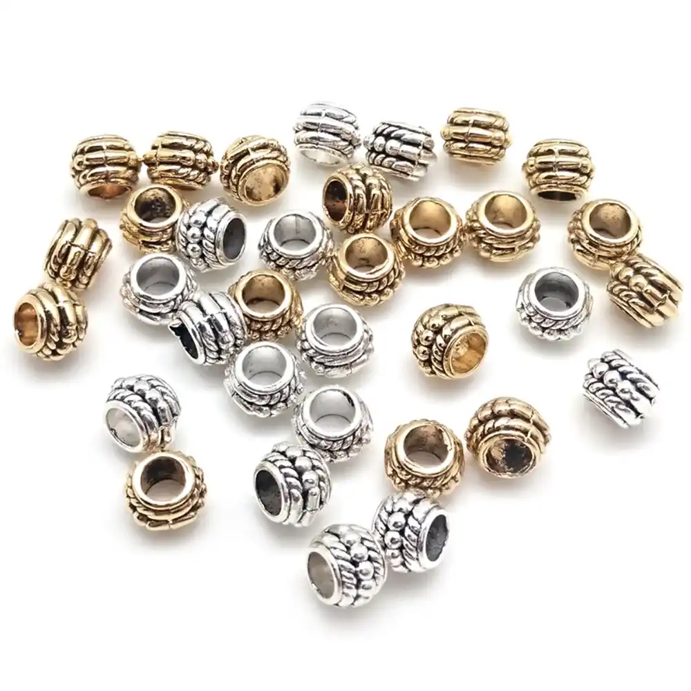 Circular Flat Beads Zinc Alloy Metal Spacer Beads For DIY Jewelry Finding 100PCS