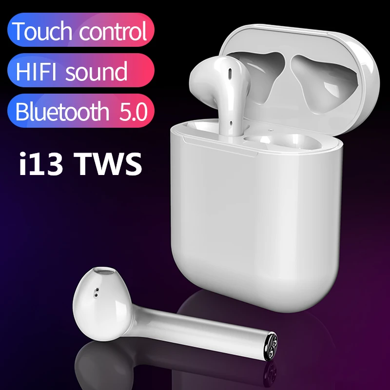 

2019 I13 TWS Touch Control 1: 1 Auricular Bluetooth para Smartphone Auricular Bluetooth 5.0 PK i10 i11 i12 i7s i9 tws