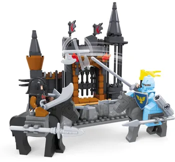 

27501 220pcs Knights Castle Constructor Model Kit Blocks Compatible LEGO Bricks Toys for Boys Girls Children Modeling