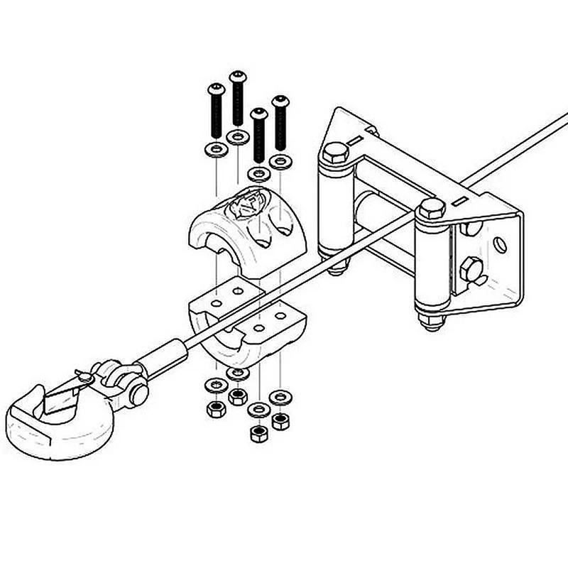 Резиновый Универсальный фиксатор веревка трос крюк лебедка для автомобиля для ATV прочный защитный кабель для остановки