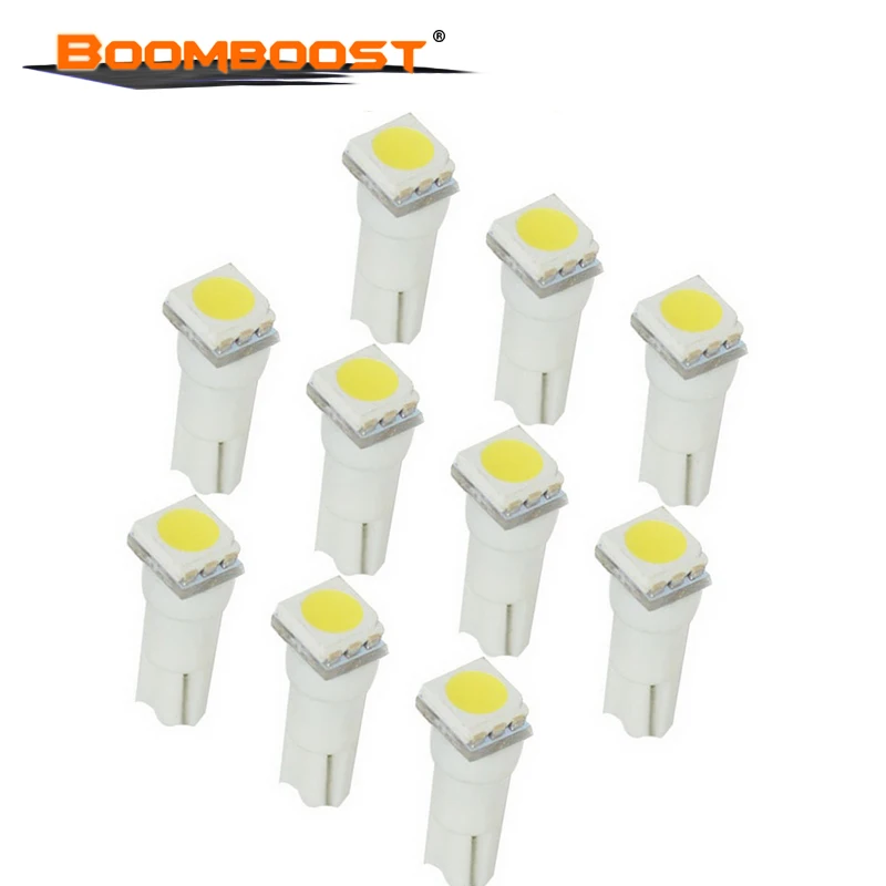 Лучшие продажи 10 шт./лот световой индикатор автомобиля T5 1SMD 5050 t5 Светодиодные