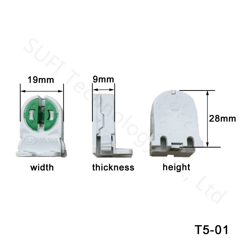10 шт./лот T5 лампа для ног G13 флуоресцентная лампа держатель кронштейн лампа база для ног Geshan лампа панель аксессуары для освещения для T5 - Цвет: T5-01