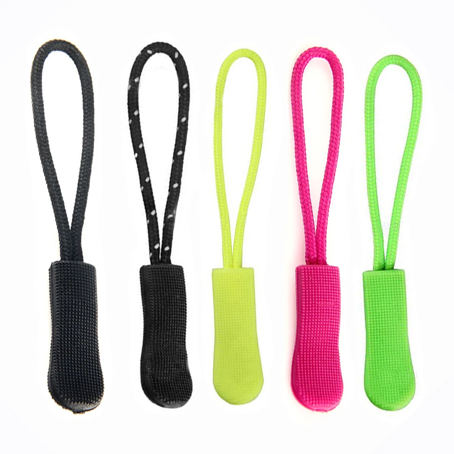 20pcs/lot Mix Color Cord Zipper Pull Strap Zipper Rope For Apparel