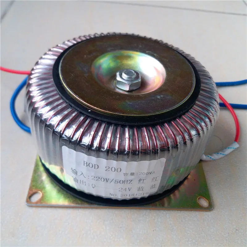 24V 8A кольцо трансформатор медь пользовательские 200VA тороидальный 220V вход для