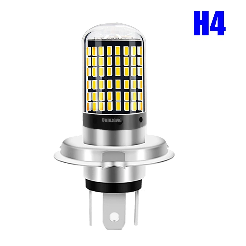 1 шт. H6 H4 светодиодный фонарь для мотоцикла Новинка 144 SMD СВЕТОДИОДНЫЙ BA20D Hi/Lo лампа для скутера ATV фары для Suzuki YAMAHA KTM 9 V-80 V