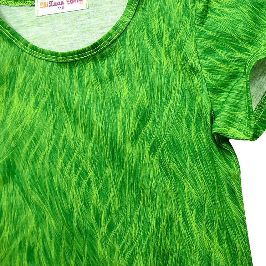 Зеленые маскарадные костюмы для детей; праздничные вечерние костюмы; зеленый летний костюм; Детский костюм с короткими рукавами; Топ для мальчиков
