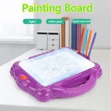 Случайная цветная доска для рисования для детей с ручкой освещение Акварельная доска для рисования граффити доска для письма Обучающие игрушки цветная ручка
