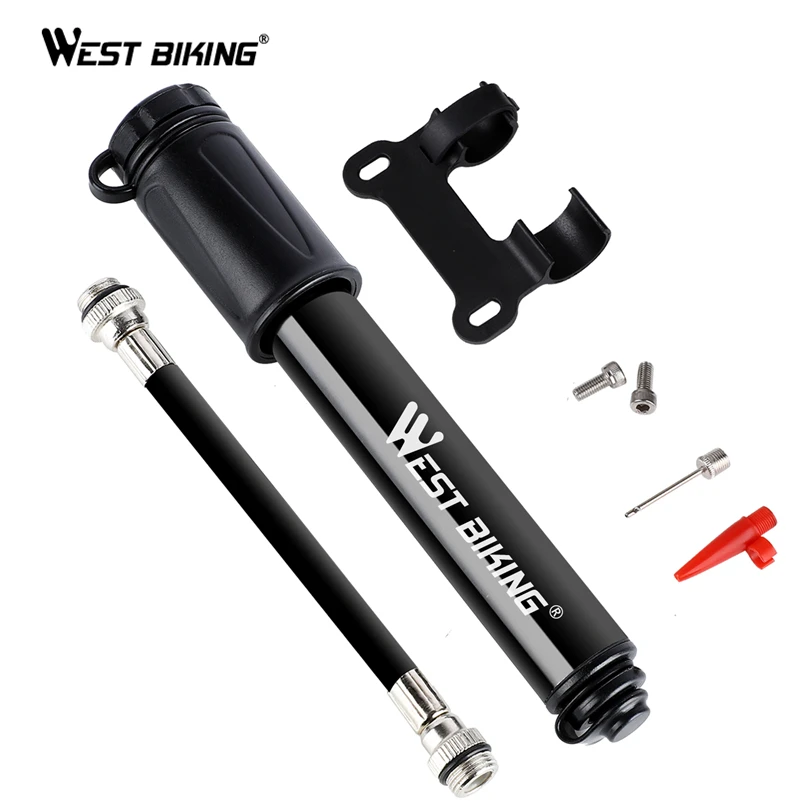 

WEST BIKING Bicycle Pump Mini Portable Bike Pump MTB Road Bike Air Pump Schrader Presta Valve Cycling Tire Inflator Hand Pump