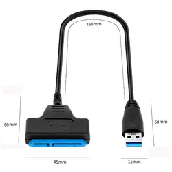 XN156 Sata к Usb адаптер до 6 Гбит/с Поддержка 2,5 дюйм(ов) внешний Ssd Hdd жесткий диск 22 Pin Sata III кабель