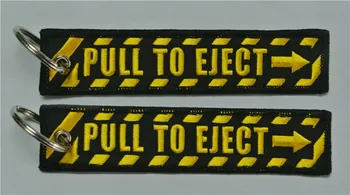 

Pull to Eject Embroidered Key Chain Pilot Aviation Fighter Jet Keychain
