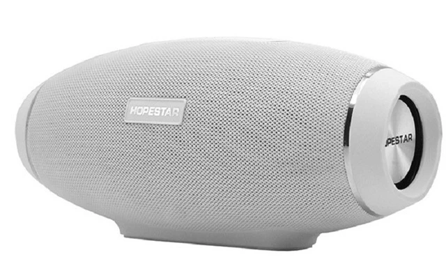 HOPESTAR Bluetooth динамик супер бас беспроводной динамик сабвуфер динамик s Высококачественный для регби Форма для телефона планшет компьютер - Цвет: White speaker