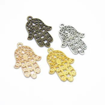 

20pcs 35x24mm Filigree Hand Symbol Charm Pendant Connector for DIY Necklace Bracelet Jewelry Making Findings