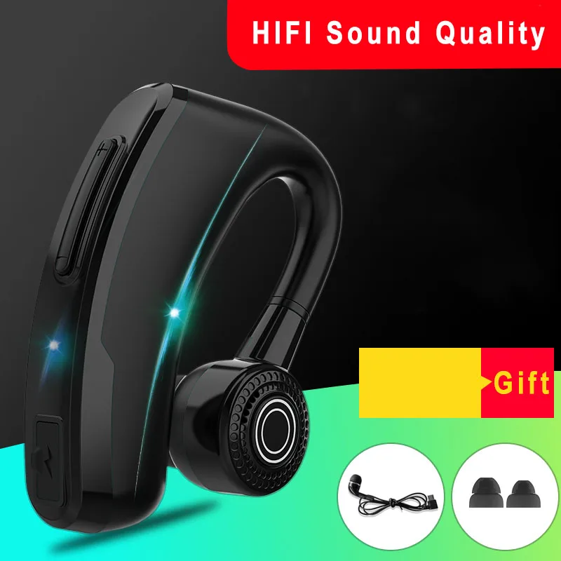 Fast Charging V10 Handsfree Business Bluetooth 5 0 Headphone Mic Voice Control Wireless Headset For Drive Noise Cancelling PK V9