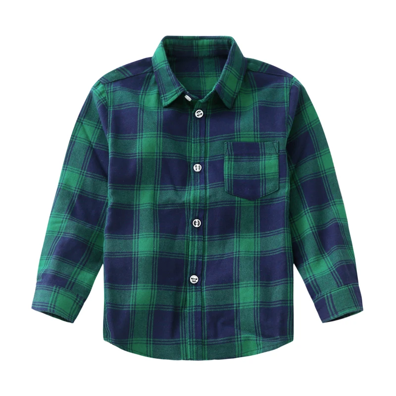 Promotion Hot Sale Boys Shirts Classic Casual Plaid Flannel Children shirts For 3-11 Years Kids Boy Wear