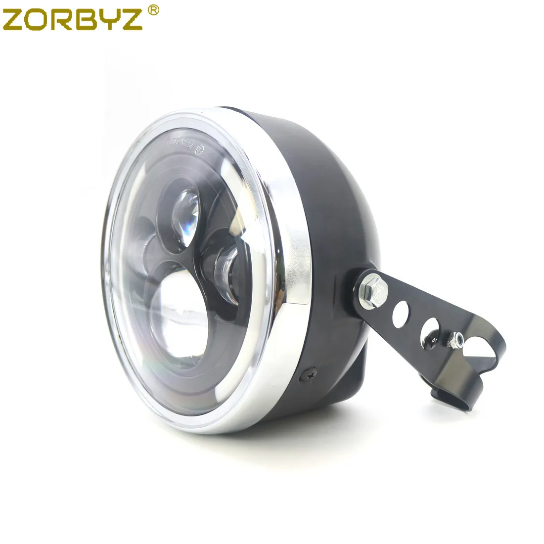 ZORBYZ мотоцикл черный 7 ''светодиодный круглый фара с 28 43 мм вилка трубки