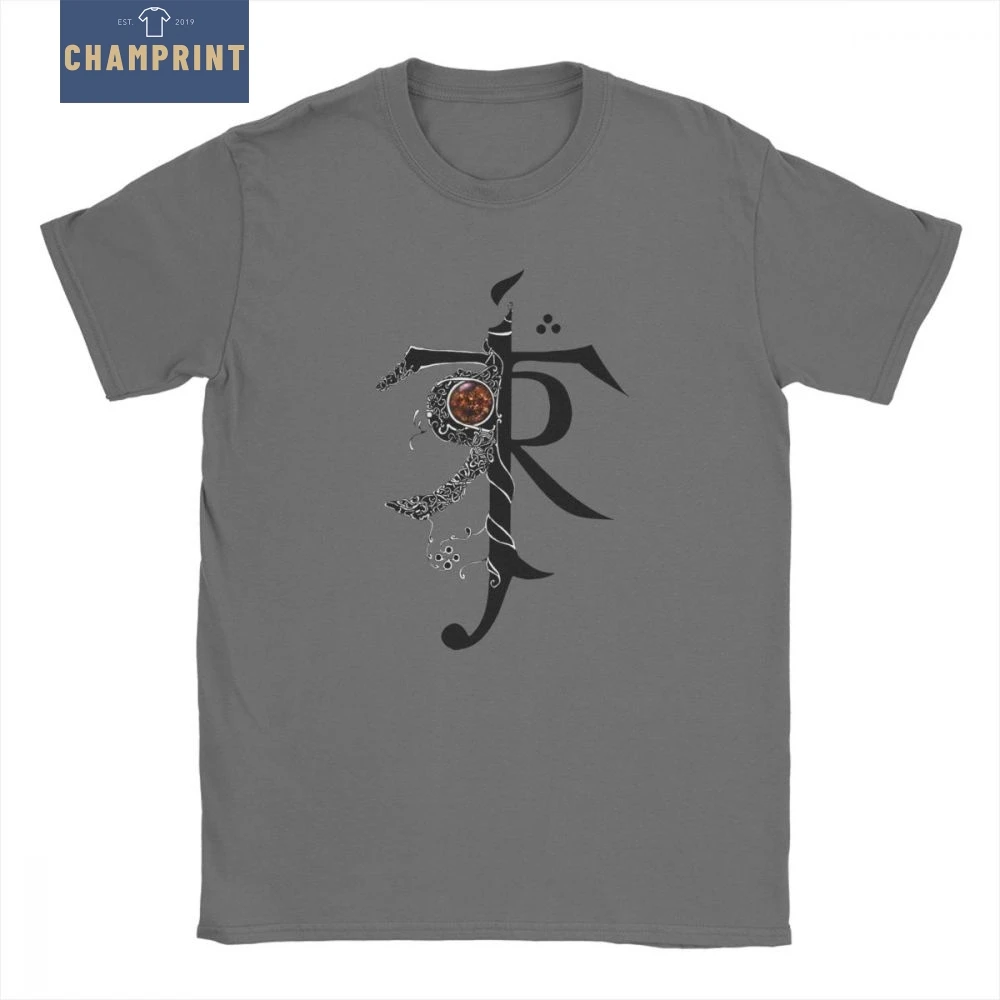 

Men T-Shirts The Hobbit The Lord Of The Rings Aarwen Symbol One Enthusiasm Cotton Tee Short Sleeve One Tolkien Magic T Shirt