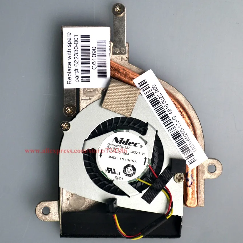 

MINI 110 Cooling fan for HP MINI 110-3000 210-2000 1103 CQ10 CPU fan with heatsink 622330-001 NEW 110 210 laptop cpu cooling fan