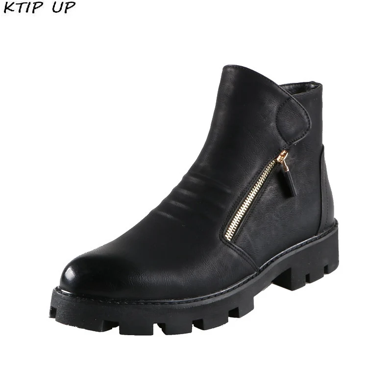 

Modis Brand Boots Men Winter Work Shoes Black Split Leather Boots Mens Footwear Warm Plush Fur Winter Boots For Men Safety Shoes