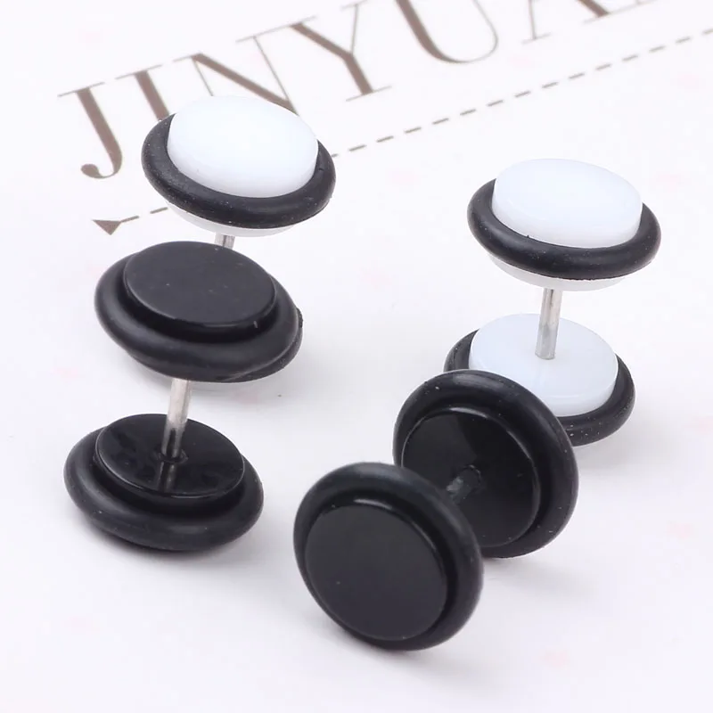 Buy Fashion Round Earring Acrylic Fake Ear Plug Tunnel
