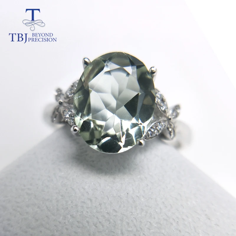 Женское кольцо с аметистом TBJ Ювелирное Украшение драгоценным камнем зеленого