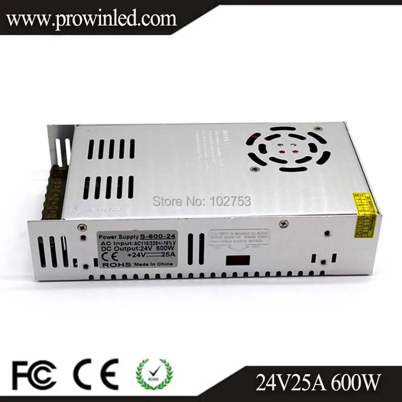 

Fonte 600W 24V 25a Metal case power supply ac 110v/220v to dc 24volt smps transformer for LED lamp CCTV monitor 3D printer CNC