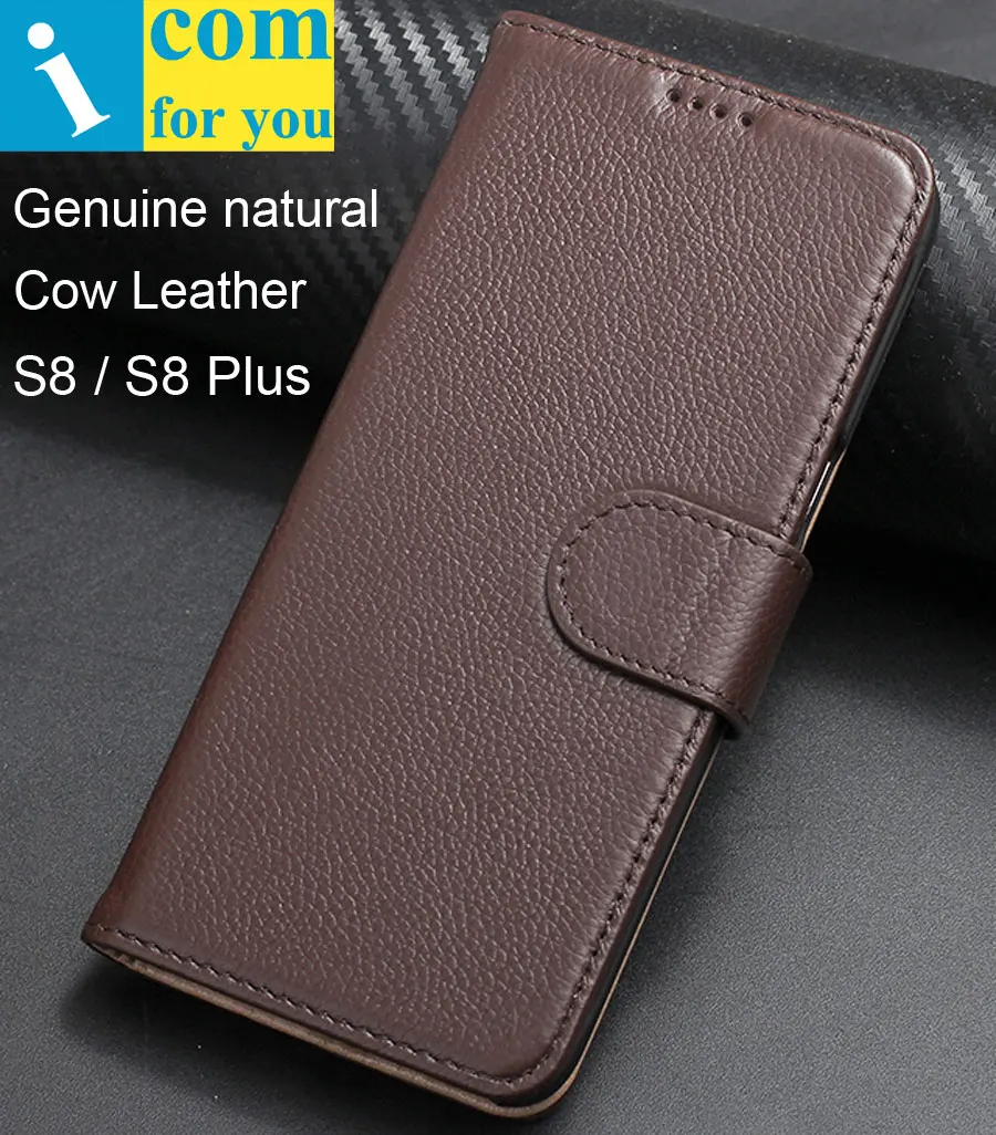 

Genuine Real natural Cow Leather Flip Cover Case For Samsung Galaxy S8 Plus Deluxe Luxury Book Coque Capinha