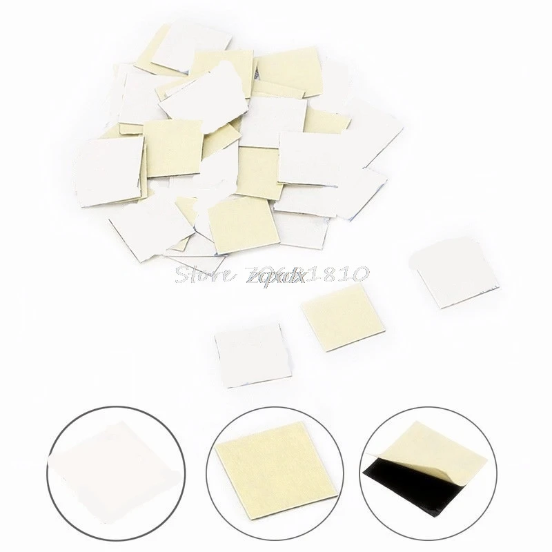 

50Pcs 14*14mm Sticker Thermal Double Side Adhesive Tape Heatsink For CPU Screen Drop ship