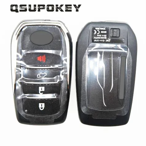 

Original 4Buttons 433MHz Smart Remote Control Smart Key Intelligent Remote Control with 8A chip for Toyota Fortuner Free shippin