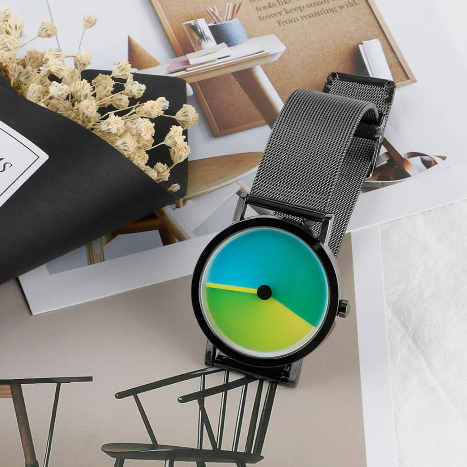 Unique Creative Rotation Women Watches 2017 Top Luxury Fashion ladies Aurora Quartz Wristwatch Stainless Steel Relogio Feminino (35)