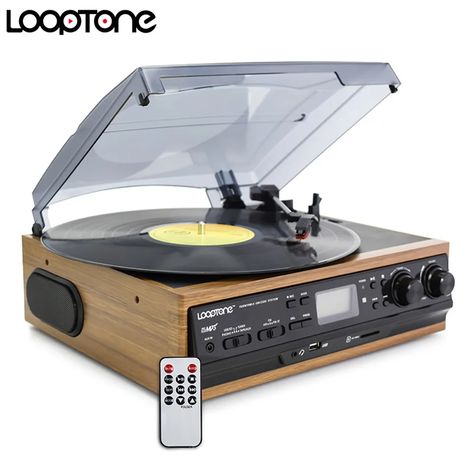 Tocadiscos De Vinilo Prixton Tocadiscos Retro Multifunción Radio